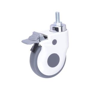 Medical Caster 100mm Swivel With Brake <b>Silent</b> Rubber Wheel For Furniture - Product Image 1