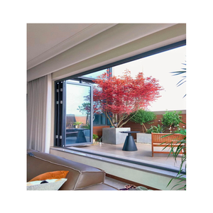 Fenêtre pliante horizontale en alliage d'aluminium, verre Low-E, contrôle <span class=keywords><strong>solaire</strong></span>, <span class=keywords><strong>protection</strong></span> UV, insonorisation, coupe-vent, multi-usage - Product Image 2
