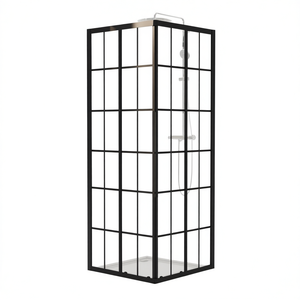 Cabina de Ducha ESG de 31.5x31.5x70.9 Pulgadas, Diseño Moderno con Marco, Puerta Rectangular con Bisagras para Espacios Pequeños - Product Image 1