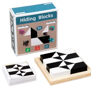 COMMIKI bois montessori jouets pour 3 <span class=keywords><strong>ans</strong></span> 6 mois bébé jouets sensoriels tige puzzle caché blocs <span class=keywords><strong>de</strong></span> construction jeu <span class=keywords><strong>de</strong></span> <span class=keywords><strong>société</strong></span> puzzle jouets - Product Image 1