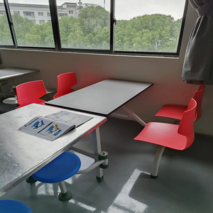 Conjunto <span class=keywords><strong>de</strong></span> Mesa y <span class=keywords><strong>Sillas</strong></span> <span class=keywords><strong>de</strong></span> Comedor Resistentes para <span class=keywords><strong>4</strong></span> Personas - Muebles para Comedor <span class=keywords><strong>de</strong></span> Hotel, Escuela, Cafetería y Personal - Product Image 4