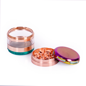 Nouvelle tendance 63 MM haute qualité logo personnalisé arc-en-ciel coloré meuleuse en alliage de zinc avec couche transparente pour le prix de gros - Product Image 3