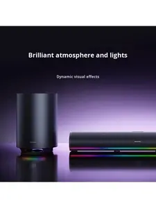 مكبر صوت لاسلكي 2 في 1 مع مضخم صوت للكمبيوتر، مكبر صوت احترافي للمنزل والمكتب مع إضاءة RGB وتقنية البلوتوث لهواتف شاومي ريدمي - Product Image 4