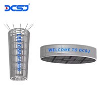 DCSJ LED affichage Led maille vidéo mur vitrine publicité Grille verre rideau extérieur Transparent Led panneau d'affichage écran