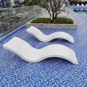 Desainer fiberglass kursi Berjemur Kolam Renang kursi di teras air taman modern mewah Matahari lounge nordic tempat tidur luar ruangan furnitur