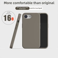 Pour Apple Advanced Sense Simple étui en silicone liquide pour iPhone 16E 7 Plus XS-étui de protection résistant à l'usure pour téléphone portable