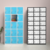 Casiers de rangement métalliques modernes UTOP à assembler avec serrure à clé pour l'école, l'appartement, la salle de sport, le supermarché, l'hôtel, l'atelier, les vestiaires