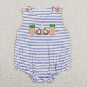 Conjunto de Ropa Infantil de Alta Calidad para Pascua, con Bordado de Zanahoria y Conejo, Top y Pantalones Cortos a Rayas, para Hermanos - Product Image 5