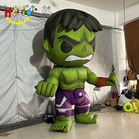 Accessoires de défilé publicité énorme héros personnage de dessin animé gonflable homme de muscle gonflable vert
