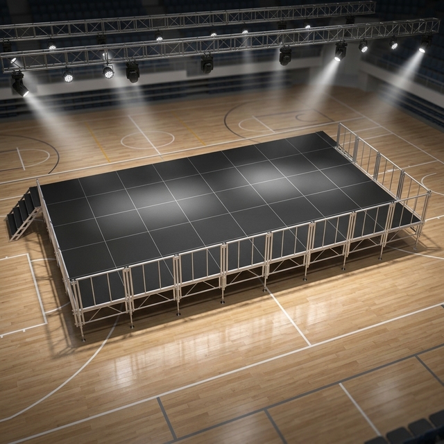 Quick Lock System Adjustable  Aluminum Stage Folding Rectangle Portable Event Modular Stage Platform Stage Outdoor Function