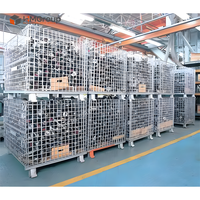Cage à palettes métallique pliable galvanisée robuste pour entrepôt HM