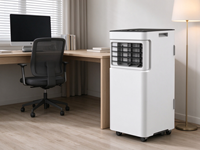 Climatiseur Portable Électrique 9000 BTU, Unité de Refroidissement Uniquement, en Plastique, avec Télécommande, Classe d'Efficacité Énergétique pour Maison et Bureau