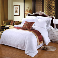Parure de lit 3 pièces en coton 100% tissé, style simple, écologique, réutilisable, toutes saisons, 200 fils, 40 pièces, personnalisable pour hôtels