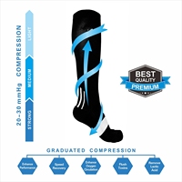 Chaussettes de compression médicales 20-30mmhg de sport à talon rembourré d'entraînement personnalisé pour la course à pied
