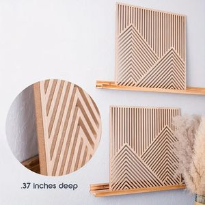 Decoración de pared de montaña moderna, bosque decorativo, naturaleza, 2 uds., arte de pared colgante, decoración de madera, arte de pared de montaña, Panel de madera para el hogar - Product Image 4