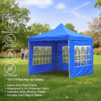 Carpa Plegable 3x3m para Exteriores, Carpa de Mercado Plegable, Toldo Plegable con Paredes, Gazebos en Venta