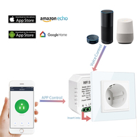 Vente directe d'usine, garantie de 2 ans, interrupteur intelligent de contrôle de l'électricité, Zigbee 3.0, Wi-Fi, IP21, 10A, interrupteur sans fil, disjoncteur