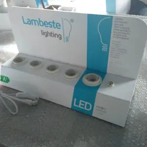 Custom Printed White Acrylic Light Bulb Tester Lamp Display Holder