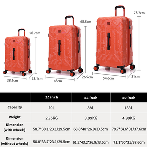 Goby London Durable Waterproof Lightweight ABS Luggage Set 20" 25" 29" Expandable Travel <strong>Suitcases</strong> Set TSA Combination <strong>Lock</strong> - Product Image 5