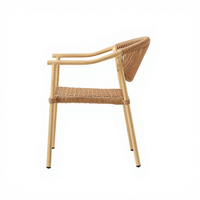 Chaise de salle à manger de parc extérieure en alliage d'aluminium de style ferme