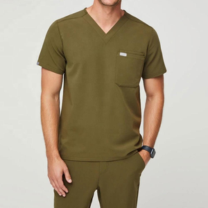 Uniformes Médicos <span class=keywords><strong>de</strong></span> Alta Calidad OEM en Verde Oscuro, Conjuntos <span class=keywords><strong>de</strong></span> Uniformes para Paramédicos y Enfermeras con Logotipo - Product Image 2