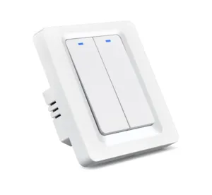 XZJ 86 Eu/UK Standard Tuya 2Gang Wall Light Switch Wireless Wireless Button Panel Control Aleax Zigbee Switch