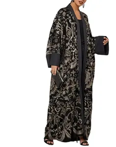 2023 open gold manufacturer multicolour plus size robe designer dubai and soft muslim abaya