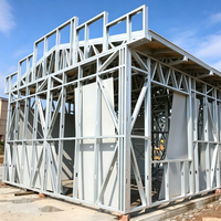 Edificio Prefabricado Moderno de Estructura de Acero Ligero Galvanizado, la Fábrica Ofrece Materias Primas para Edificios de Estructura de Acero