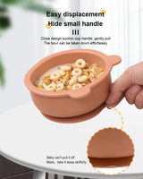 Bol à dîner classique pour enfants en silicone sans BPA, écologique, résistant aux chutes, vaisselle complémentaire pour bébés