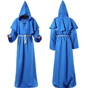 Disfraz <span class=keywords><strong>de</strong></span> Halloween Medieval para Cosplay <span class=keywords><strong>de</strong></span> Película/TV, Capa con Capucha, Túnica <span class=keywords><strong>de</strong></span> Monje, <span class=keywords><strong>Traje</strong></span> <span class=keywords><strong>de</strong></span> Fraile, Atuendo <span class=keywords><strong>de</strong></span> Mago, Vestimenta <span class=keywords><strong>de</strong></span> Sacerdote para Hombre - Product Image 5