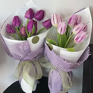 1 Rouleau de Papier d'Emballage pour Fleurs Écologique en Nid d'Abeille, Imperméable, avec Rembourrage et Doublure Creuse pour l'Emballage de Fleurs Fraîches - Product Image 6