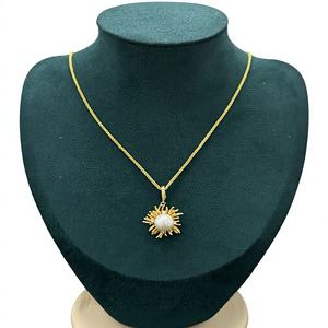 Collar con Colgante de Perla Natural de Agua Dulce, Estilo Simple y Moderno, Chapado en Oro de 18k, Regalo para Mujer, Imprescindible - Product Image 5