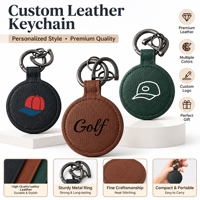 Clip de chapeau de golf en cuir de forme personnalisée avec aimant puissant, marqueur de balle marron, idéal pour les tournois de golf, souvenir ou cadeau