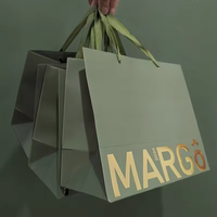 Sacs cadeaux en papier kraft blancs recyclables pour boutique, personnalisables avec logo, avec poignée