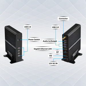 Mini <span class=keywords><strong>PC</strong></span> comercial de EE. UU., <span class=keywords><strong>CPU</strong></span> Core i7 10th, RAM <span class=keywords><strong>DDR4</strong></span> + SSD NVMe, pantalla dual 4K HD/DP, sin ventilador, carcasa de metal completa - Product Image 6