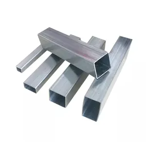 ERW kaynaklı Gi çelik kare dikdörtgen borular stokta ön galvanizli kare çelik borular ve tüpler fiyat