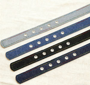 La formazione quotidiana delle vendite di fabbrica utilizza accessori in Denim resistente regolabili a colori misti per animali domestici collare per cani e gatti di lusso in stile Cowboy - Product Image 4
