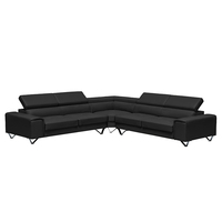 Canapé d'angle en forme de L avec fonction réglable, design moderne, idéal pour appartement et salon - Canapé en PU