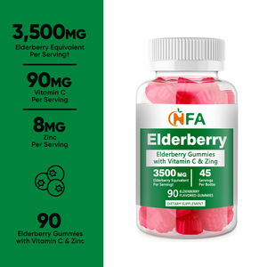 Suplemento de hierbas vitamínicas de marca personalizada que mejora el sistema inmunológico gomitas de saúco 3500mg diseñadas para adultos - Product Image 3