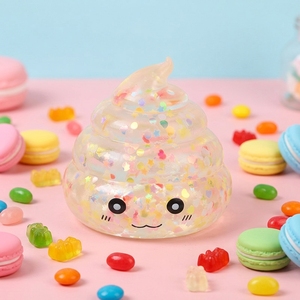 Nouveautés H89 : Bonbons en caoutchouc thermoplastique anti-stress en forme de caca, avec <span class=keywords><strong>paillettes</strong></span> dorées, effet squishy - Product Image 3