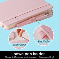 Petit carnet de notes, mini journal de poche avec stylo, carnet en cuir personnalisé, blocs-notes pour femmes, ensemble cadeau pour prendre des notes, rose, jaune, bleu