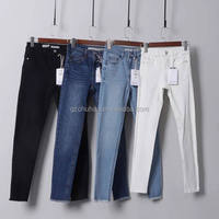 Jeans en denim extensible pour femme, coupe droite, taille haute, style Y2K, avec nœud, en tissu élastique, coupe ample, personnalisables, vente en gros