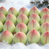 Groothandel handgemaakte perzikvormige veganistische geurkaarsen met gesimuleerde fruitgeur voor thuisgebruik, milieuvriendelijk, 100% biologisch, schattig