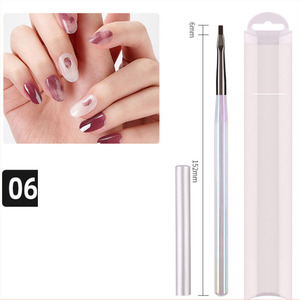10 Estilos de Pinceles para Decoración de Uñas Acrílicas Aurora, Pincel Transparente de Colores Brillantes para Pintar con Gel UV - Product Image 3