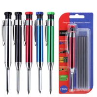 Crayon de marquage pour trous profonds avec mines de rechange, outil de marquage, crayon de charpentier 2,8 mm, logo personnalisé