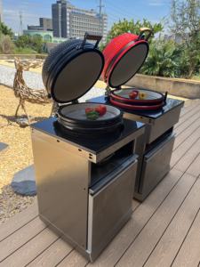 2024 nouveau modèle armoires de cuisine extérieures barbecue gril <span class=keywords><strong>21</strong></span> pouces grilles <span class=keywords><strong>kamado</strong></span> - Product Image 3