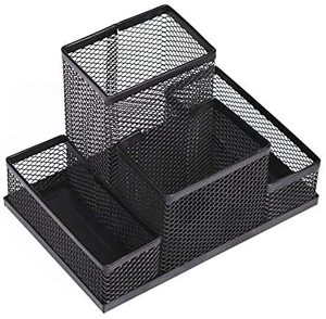 Metal Mesh Desk Organizer Stationary Storage Stand <b>Pen</b>, Pencil Holder for Office, Home, and Study Table - Product Image 2