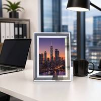 Cadre photo en verre cristal 3.5X5 4X6 5X7 8X10 A4, vente en gros d'usine, pas cher, en stock, pour affichage et décoration