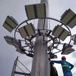 Neues Design anti-korrosives 15M-40M Stadion feuerverzinktes Solar-Hochmastlicht