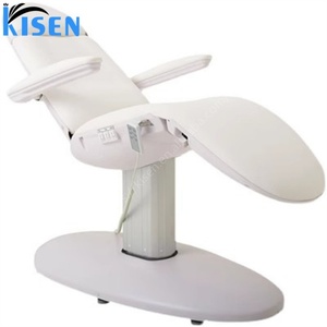 KISEN Professional Electric 3/4 Motors Commercial Salon Spa Massage <b>Table</b> Beauty Salon Lash Bed Luxury <b>White</b> Base Facial Spa Bed - Product Image 3